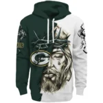Green Bay Packers Hoodie Customized Jesus Tear Green Best Selling