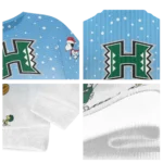 Hawaii Rainbow Warriors Sweater Custom Winter Football Snoopy Blue White Best Selling