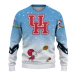 Houston Cougars Sweater Customized Winter Football Snoopy Blue White Best Selling