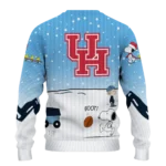 Houston Cougars Sweater Customized Winter Football Snoopy Blue White Best Selling