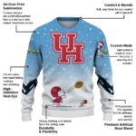 Houston Cougars Sweater Customized Winter Football Snoopy Blue White Best Selling