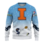 Illinois Fighting Illini Sweater Custom Winter Football Snoopy Blue White Best Selling