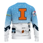 Illinois Fighting Illini Sweater Custom Winter Football Snoopy Blue White Best Selling