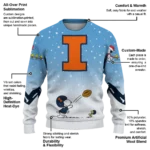 Illinois Fighting Illini Sweater Custom Winter Football Snoopy Blue White Best Selling