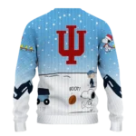 Indiana Hoosiers Sweater Personalized Winter Football Snoopy Blue White Best Selling