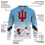 Indiana Hoosiers Sweater Personalized Winter Football Snoopy Blue White Best Selling