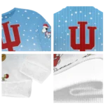 Indiana Hoosiers Sweater Personalized Winter Football Snoopy Blue White Best Selling
