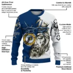 Indiana Pacers Sweater Personalized Jesus Tear Blue White Best Selling