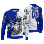 Inter Milan Sweater Personalized Jesus Tear Blue White Best Selling