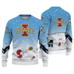 Iowa State Cyclones Sweater Custom Winter Football Snoopy Blue White Best Selling