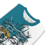 Jacksonville Jaguars Sweater Customized Jesus Tear Teal White Best Selling
