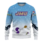James Madison Dukes Sweater Customized Winter Football Snoopy Blue White Best Selling
