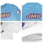 James Madison Dukes Sweater Customized Winter Football Snoopy Blue White Best Selling