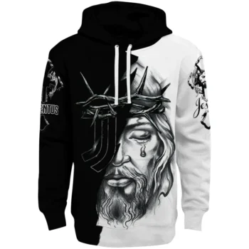 Juventus Hoodie Custom Jesus Tear Black Best Selling