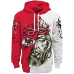 Kansas City Chiefs Hoodie Personalized Jesus Tear Red Best Selling