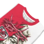 Kansas City Chiefs Sweater Personalized Jesus Tear Red White Best Selling