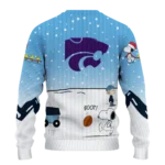 Kansas State Wildcats Sweater Customized Winter Football Snoopy Blue White Best Selling