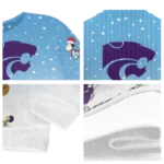 Kansas State Wildcats Sweater Customized Winter Football Snoopy Blue White Best Selling