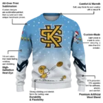 Kennesaw State Owls Sweater Customized Winter Football Snoopy Blue White Best Selling