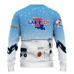 La Tech Sweater Personalized Winter Football Snoopy Blue White Best Selling