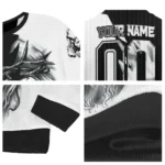 Las Vegas Raiders Sweater Custom Jesus Tear Black White Best Selling