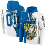 Leeds United Hoodie Custom Jesus Tear Blue Best Selling