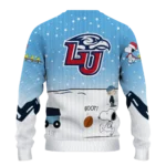 Liberty Flames Sweater Personalized Winter Football Snoopy Blue White Best Selling