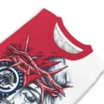 Los Angeles Clippers Sweater Customized Jesus Tear Red White Best Selling