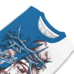 Los Angeles Dodgers Sweater Personalized Jesus Tear Blue White Best Selling