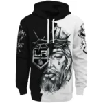 Los Angeles Kings Hoodie Personalized Jesus Tear Black Best Selling