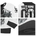 Los Angeles Kings Sweater Personalized Jesus Tear Black White Best Selling