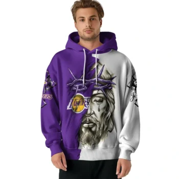 Los Angeles Lakers Hoodie Personalized Jesus Tear Purple Latest Model