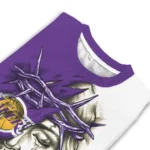 Los Angeles Lakers Sweater Personalized Jesus Tear Purple White Best Selling
