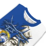 Los Angeles Rams Sweater Personalized Jesus Tear Blue White Best Selling