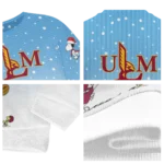 Louisiana Monroe Warhawks Sweater Custom Winter Football Snoopy Blue White Best Selling