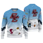 Louisiana Ragin Cajuns Sweater Custom Winter Football Snoopy Blue White Best Selling