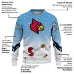 Louisville Cardinals Sweater Customized Winter Football Snoopy Blue White Best Selling