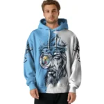 Manchester City Hoodie Personalized Jesus Tear Sky Blue Best Selling