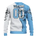 Manchester City Sweater Personalized Jesus Tear Sky Blue White Best Selling