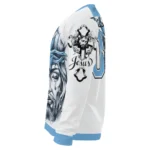 Manchester City Sweater Personalized Jesus Tear Sky Blue White Best Selling