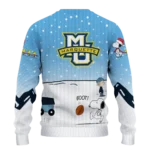 Marquette Golden Eagles Sweater Personalized Winter Football Snoopy Blue White Best Selling