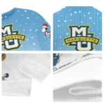 Marquette Golden Eagles Sweater Personalized Winter Football Snoopy Blue White Best Selling