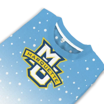 Marquette Golden Eagles Sweater Personalized Winter Football Snoopy Blue White Top Rated