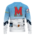 Maryland Terrapins Sweater Customized Winter Football Snoopy Blue White Best Selling