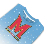 Maryland Terrapins Sweater Customized Winter Football Snoopy Blue White Best Selling