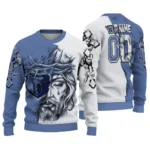 Memphis Grizzlies Sweater Personalized Jesus Tear Blue White Best Selling