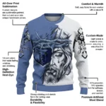 Memphis Grizzlies Sweater Personalized Jesus Tear Blue White Best Selling