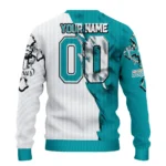 Miami Dolphins Sweater Custom Jesus Tear Aqua White Best Selling