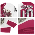 Miami Heat Sweater Customized Jesus Tear Red White Best Selling