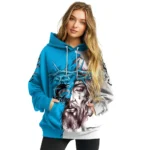 Miami Marlins Hoodie Custom Jesus Tear Blue Best Selling